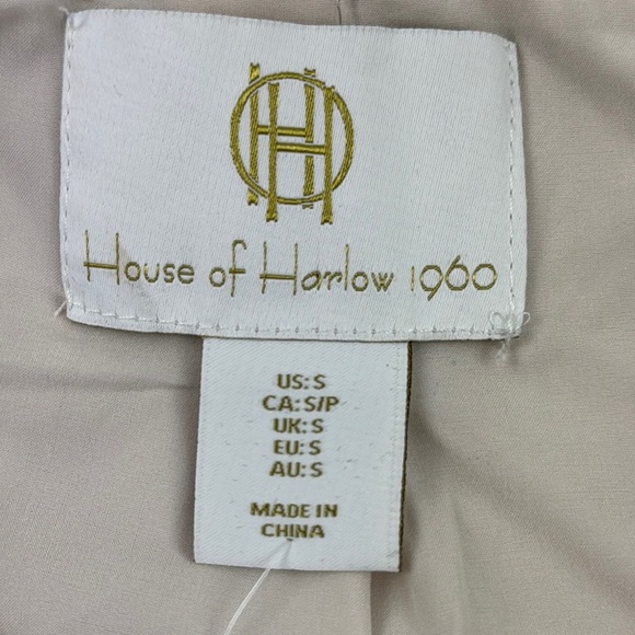 NWT House of Harlow 1960 Women's Button Down Cream Vest - Picture 4 of 8